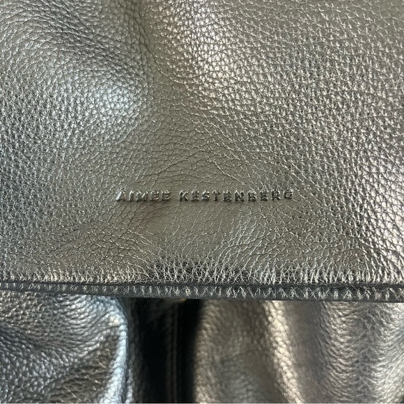 Aimee Kestenberg Backpack Black Pebbled Leather Designer Hobo Bag **See Desc** - Picture 2 of 16